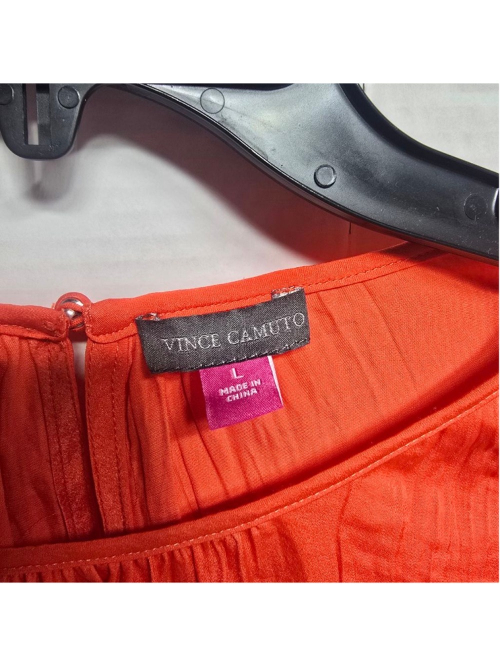 Women's Vince Camuto Orange Blouse L - Picture 4 of 9